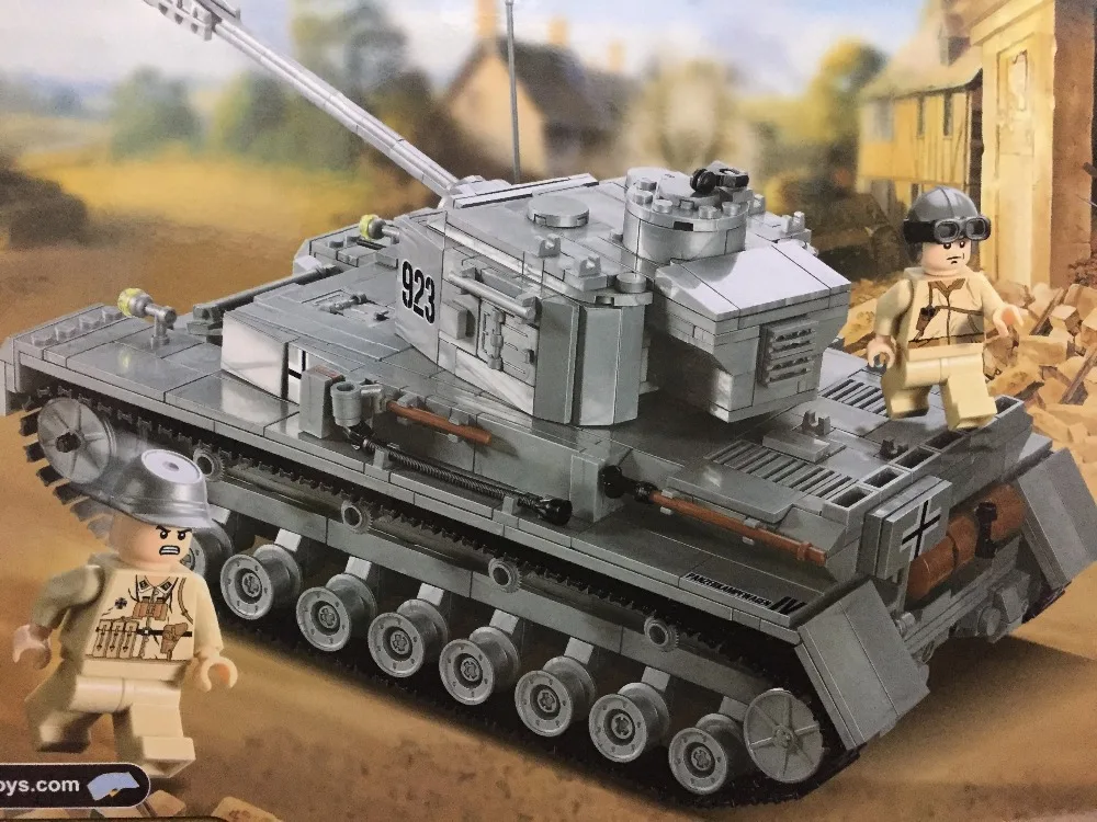 KAZI большой Танк Panzer IV 1193 шт. строительные блоки Набор строительных блоков военная