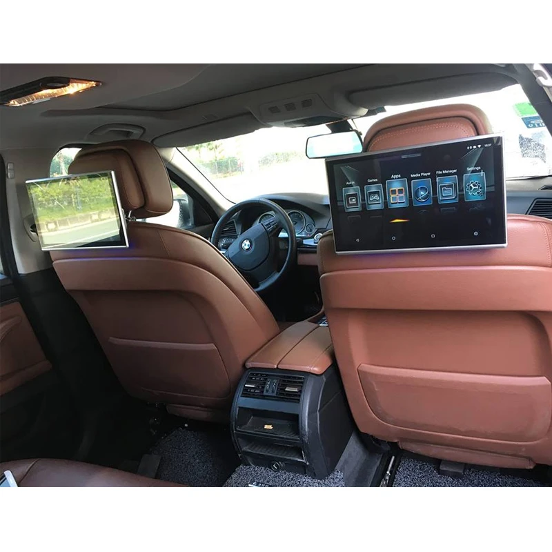 

11.6 inch 2pcs Car android headrest monitor with bluetooth aux fm transmitter car bluetooth support HDMI Aux out/ in USB SD Card