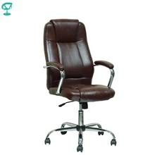 94645 Кресло руководителя Barneo K-1 коричневая кожа с высокой спинкой кресло офисное кресло компьютерное кресло система качания мебель для офиса компьютерные кресла в Казахстан по России