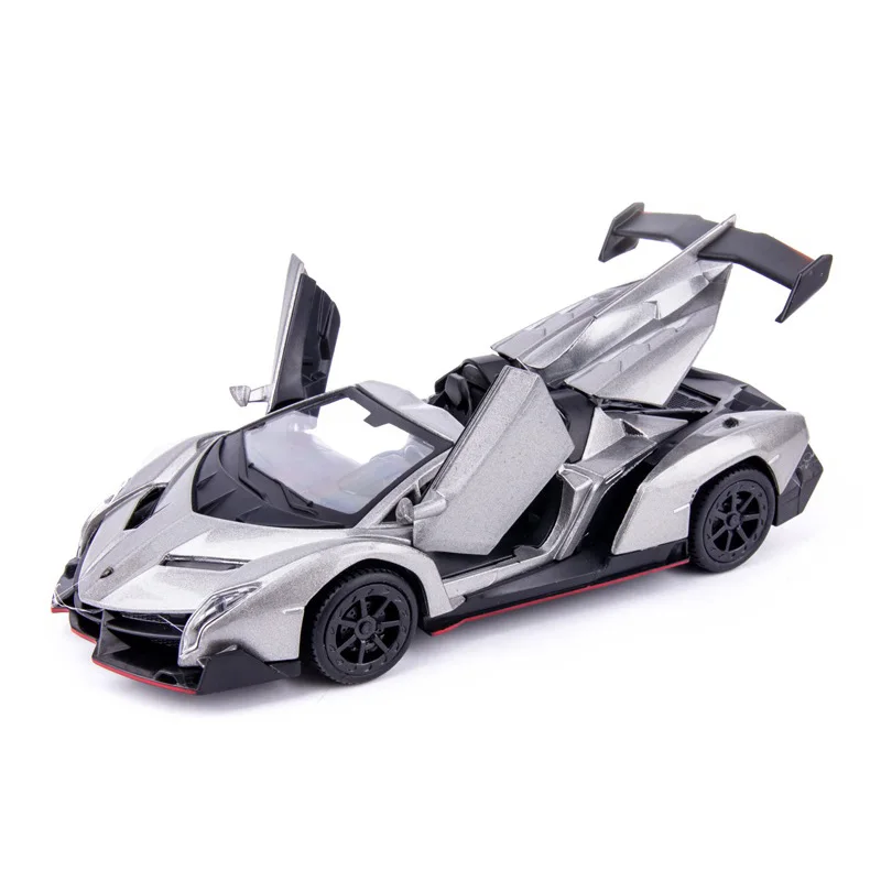 1:32 литой под давлением сплав модель автомобиля lambo veneno звук и свет оттяните назад