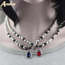 Anslow, Брендовое, высокое качество, дизайнерское, ручная работа, сделай сам, короткое колье, ожерелье для женщин, кристалл, капля воды, воротник, ожерелье, LOW0070AN