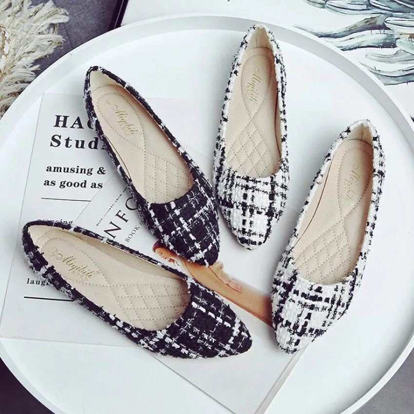 Buy Pointed Toe Fashion Slip On Shoes For Women Spring