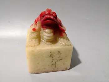 

Chinese handmade stone carving heliotrope carving beast Statue seal