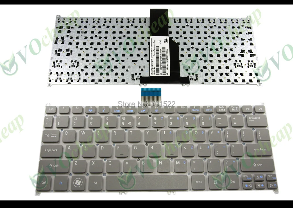 Новая клавиатура для ноутбука Acer Aspire Ultrabook S3 S3-391 S5 S3-951 725 756 TravelMate B1 B113 S3-371 S5-391 gray US |