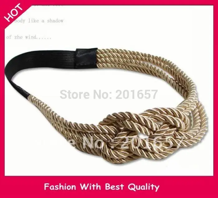 Image 2014 NEW Gossip Girl Jennifer Design handmade knitting rope design Elastic  headband hair accessory 1pc