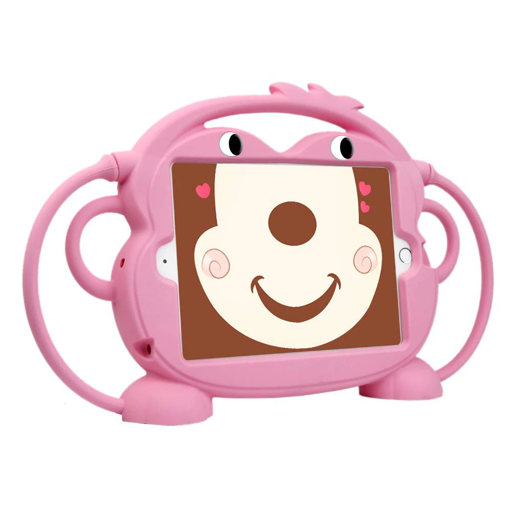 

Case for ipad air 9.7 Cute Cartoon Animal Shockproof Silicone Cover With Handles for Carrying or Hanging, Bracket for Standing