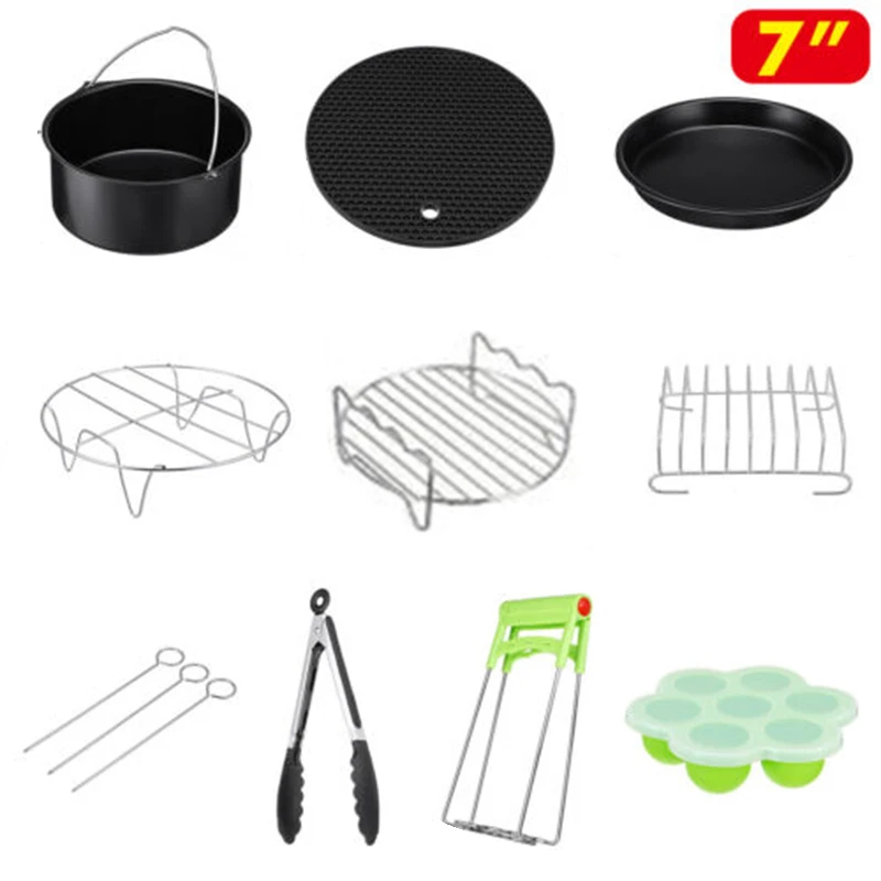 

12 Pcs/Set Basket/Clip/Grill Air Fryer Accessories For Philips 3.2~5.8QT 7-inch