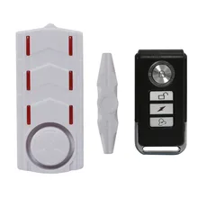 Wireless Rechargeable Vibration and Magnetic Alarm Anti-Theft Remote Control Door And Window Security Alarm with Light
