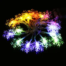 1pcs Snowflake Led String Light 10-20leds 1-2M Fairy Lantern Holiday Wedding Garden Party Christmas New Year Family gift IM