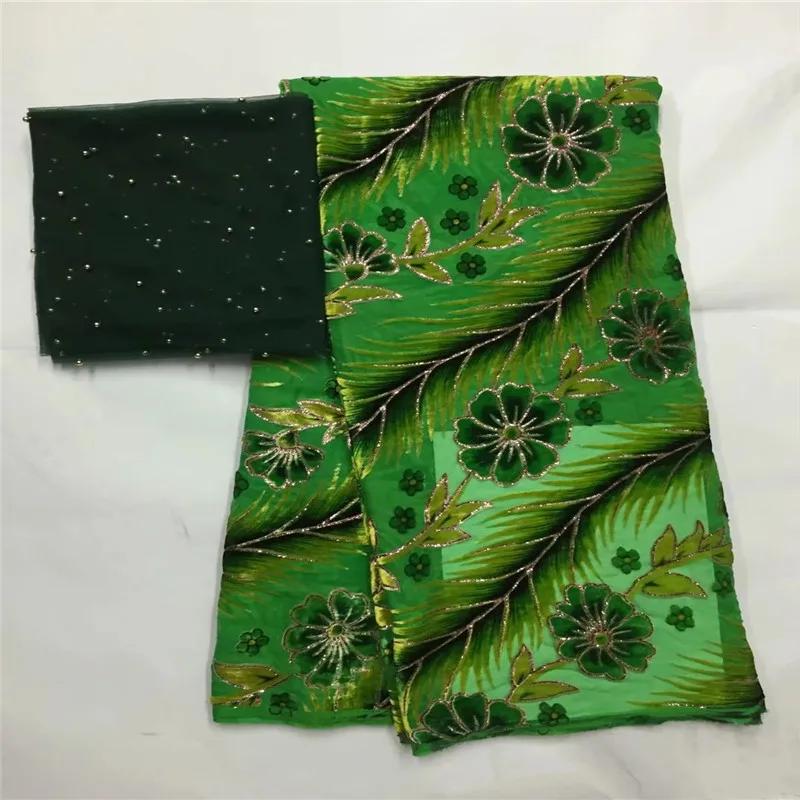 

2018 5 yards silk lace with 2 yards voile Swiss Voile Lace African Fabric African with 100% cotton set for women garmen !LXE1003
