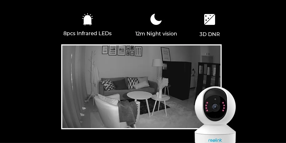 Reolink  Indoor 2.4G/5Ghz WiFi Camera 4MP Super HD Pan&Tilt 2-Way Audio Motion Detection Smart Home Video Surveillance E1 Pro