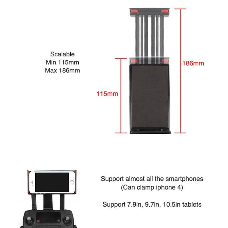 Пульт дистанционного управления, крепление, зажим, держатель для монитора, зажим, держатель для планшета, телефона, велосипеда для DJI Mavic Mini Pro Spark