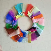 10 шт. 20x30 25x35 30x40 см подарочные сумки из органзы сумки на шнурках для свадьбы, дня рождения, рождественской вечеринки подарочные сумки упаковочные сумки для ювелирных изделий