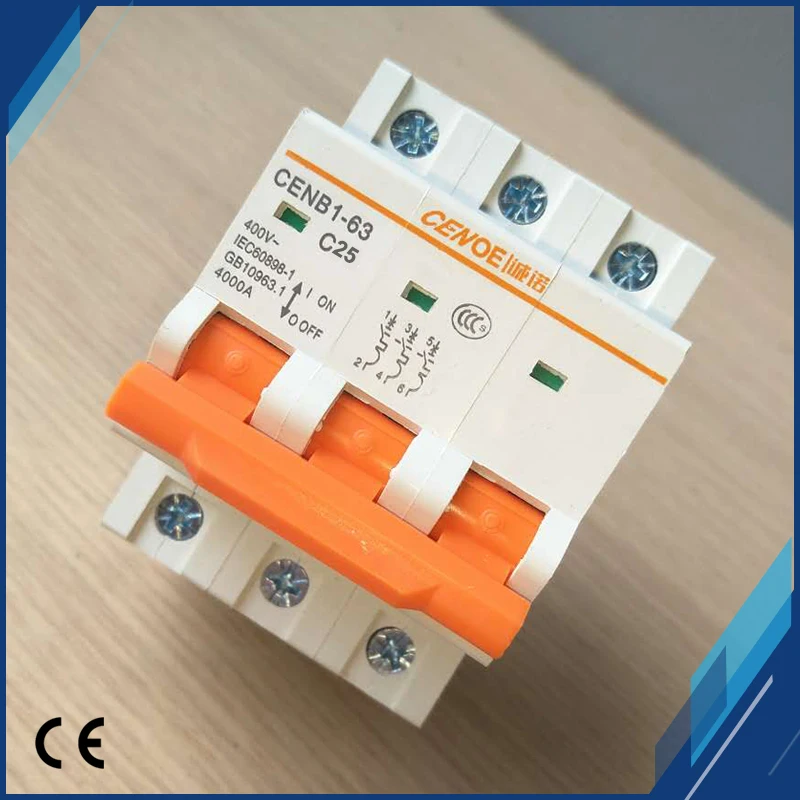 

Newly good quality compact and practical 25A 440VAC mini Circuit breaker 3P with current overload and short circuit protection