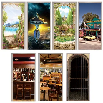 

Door Sticker Arches Flower Seligman Coffee Gift Shop Animal Cage Restaurant Space Station Cafe Home Decoration Paste Lakeside