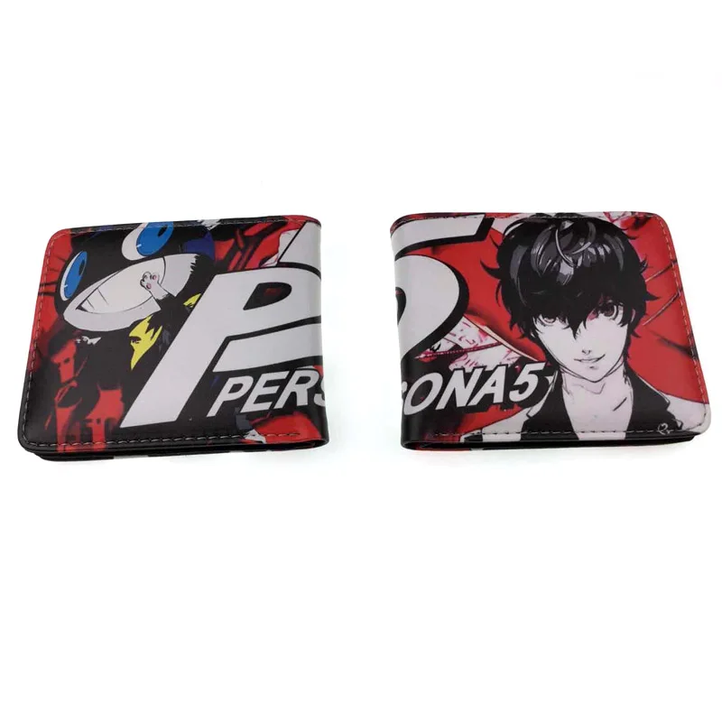 Кошелек мужской игровой аниме Джокер persona 5 кошелек держатель карты Двойные портмоне - Цвет: 04
