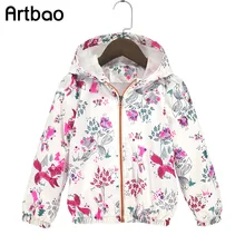Artbao 2017 Été automne enfants survêtement filles Nouveau style européen filles à capuchon vestes 1-6Y enfant coupe-vent manteaux pour filles CQ07