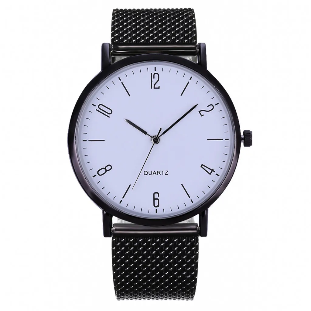 Изысканный Простой стиль женские часы Роскошные модные кварцевые наручные часы круглые цифровые часы женские часы Zegarek Damski# W - Цвет: Черный