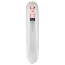 Parrucca Cosplay sintetica resistente al calore 100 CM/40 "Costume lungo dritto Halloween carnevale bianco donna capelli da donna per salone di festa