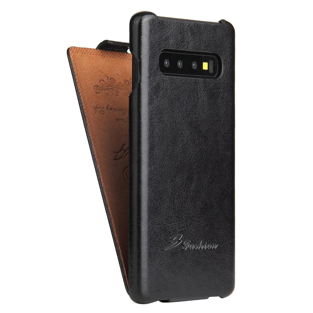 HengLiTai Роскошный кожаный чехол-книжка для samsung Galaxy S10 винтажный брендовый чехол-накладка для samsung S10 вертикальный откидной Чехол для телефона