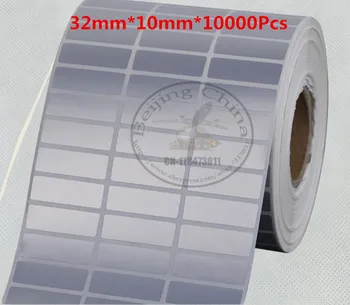 

Free Delivery thermal transfer barcode printers blank handmade custom stickers 30 * 10* 10000Pcs silver PET waterproof gift tags