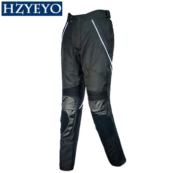 

HZYEYO NEW motorcycle pant men pantalones moto pants Riding Trousers motocross black with knee guards P-002 M To XXXXL