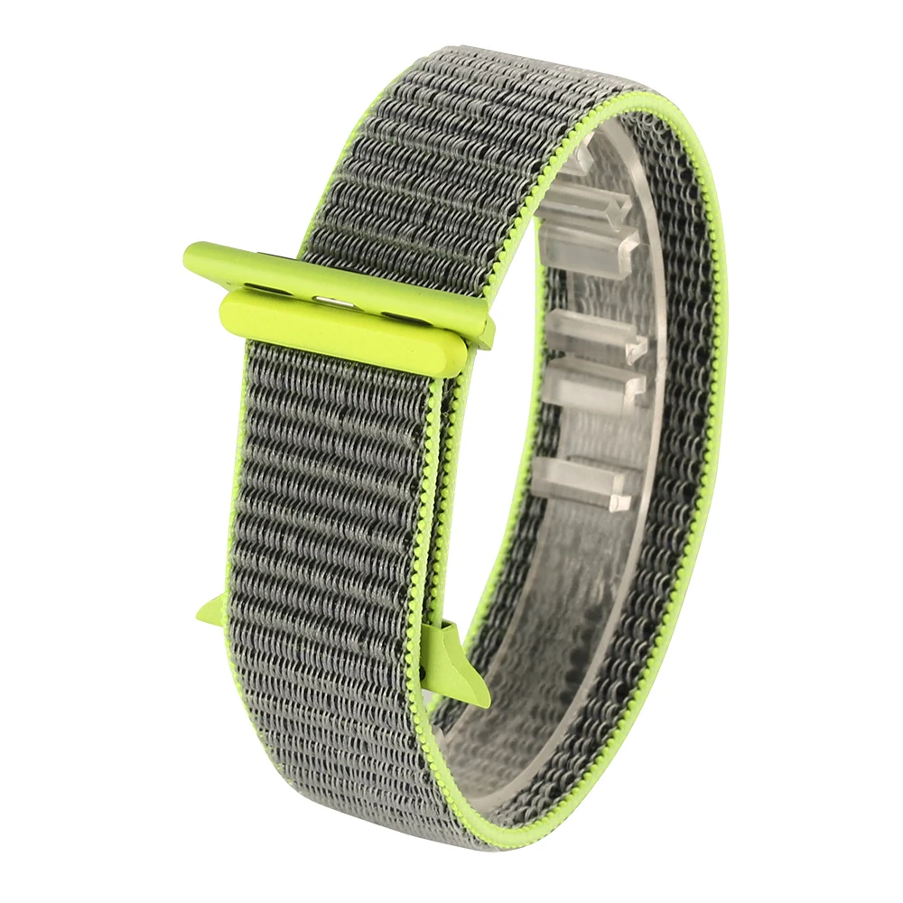 38mm/42mm Soft Nylon Watchbands HOOK & LOOP Buckle Sport Watch Strap