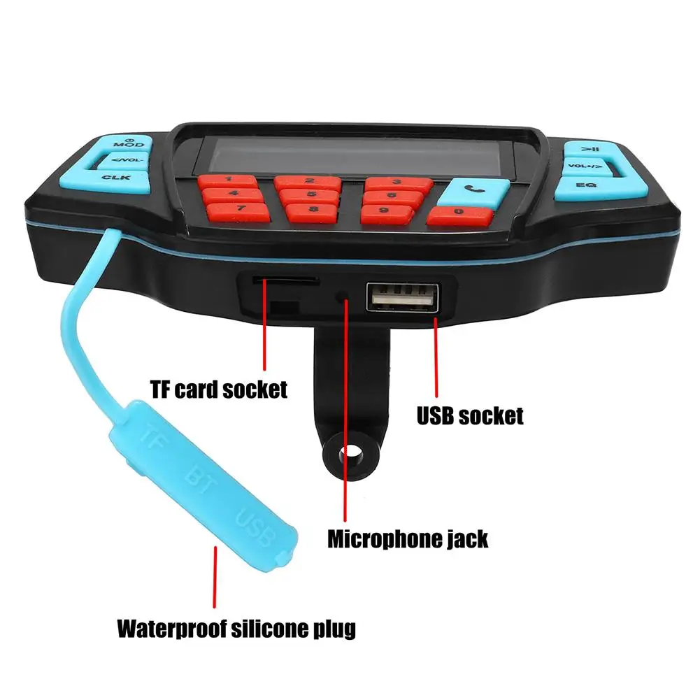 Мотоцикл рог динамик плеер многофункциональная пара bluetooth мотоцикл MP3 плеер динамик ATV аварийный сигнал с креплением на руле радио 12 В