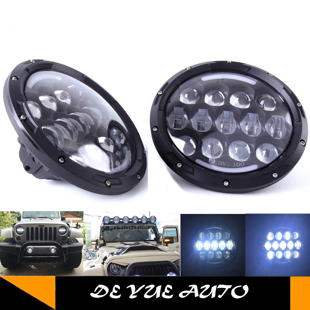 hiqh quality 105W 12v 30v DC 7" round LED head light long lifespan 18