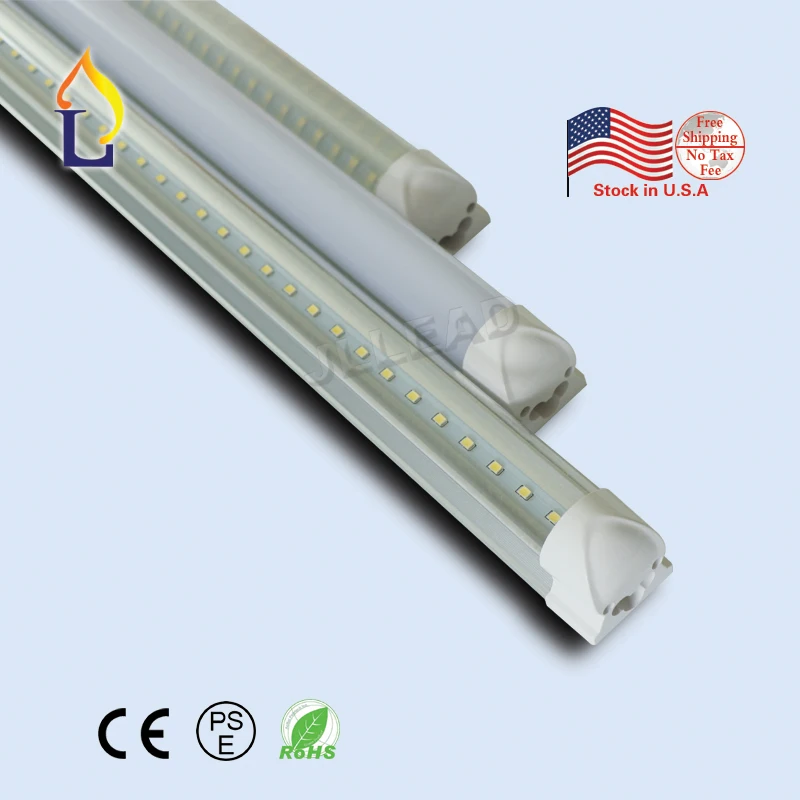 100 Pack 4ft 24W 8ft 48W T8 integrated Led Tube Light under