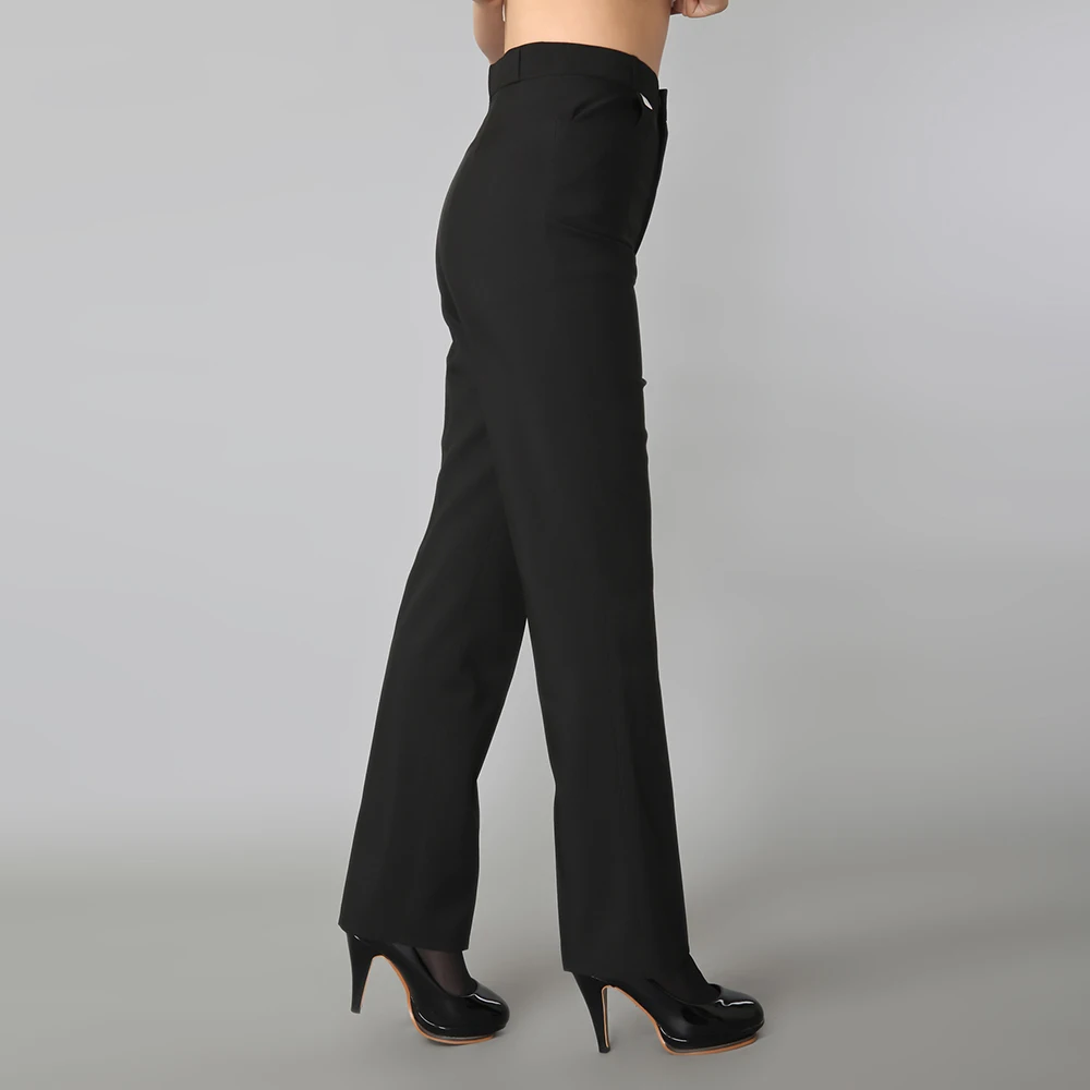 Женские черные рабочие Брюки с карманами Длинные прямые брюки для делового костюма Ресторан общественного питания официантка одежда Весенняя униформа брюки