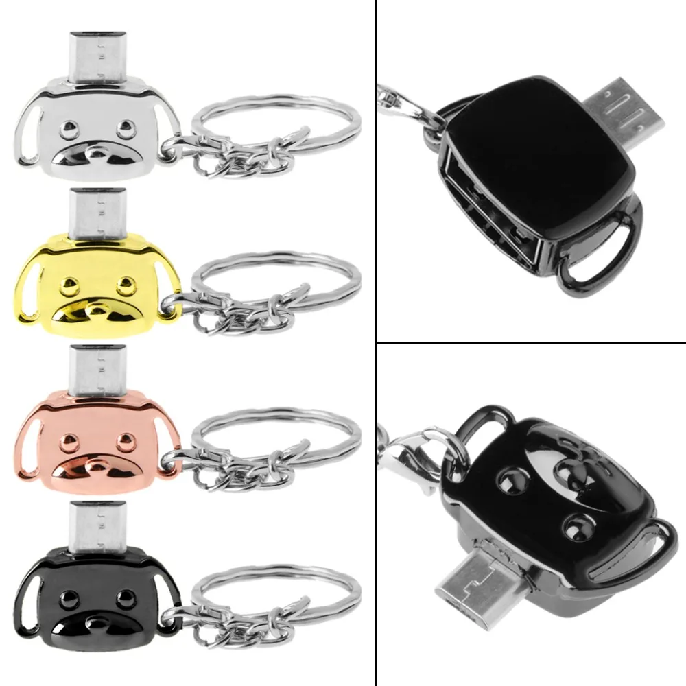 

Cute Dog Micro USB Male To USB 2.0 A Female OTG Adapter for Samsung Galaxy S7 S6 Huawei