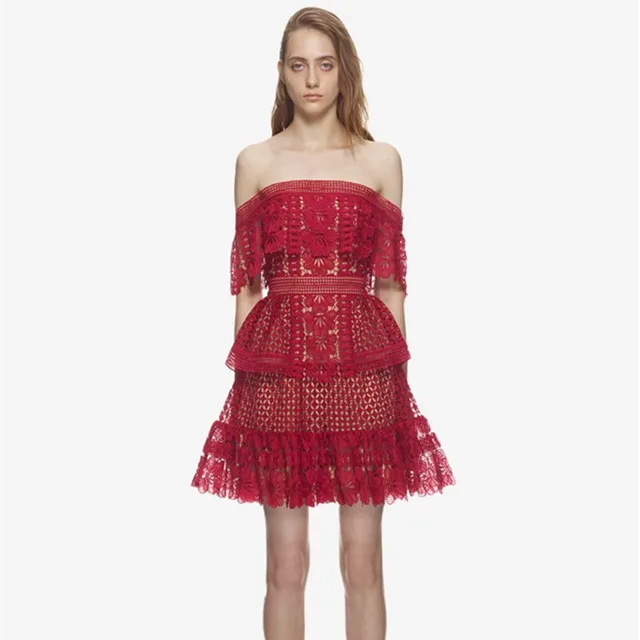 sexy pink lace dress