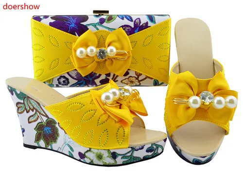 

doershow shoes and bag set Italian shoe with matching bag best selling ladies matching shoe and bag Italy shoe and bag SJZS1-23