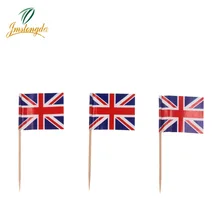 1000 шт Великобритания мини деревянный флаг пищевые зубочистки кекс
