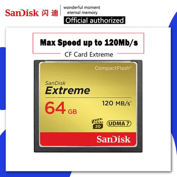 

SanDisk Extreme Compact Flash Memory Card 32 64 128 GB 120MBS CF Card 128GB 32GB 64GB Flash Card Memory Carte Memoire for Camera