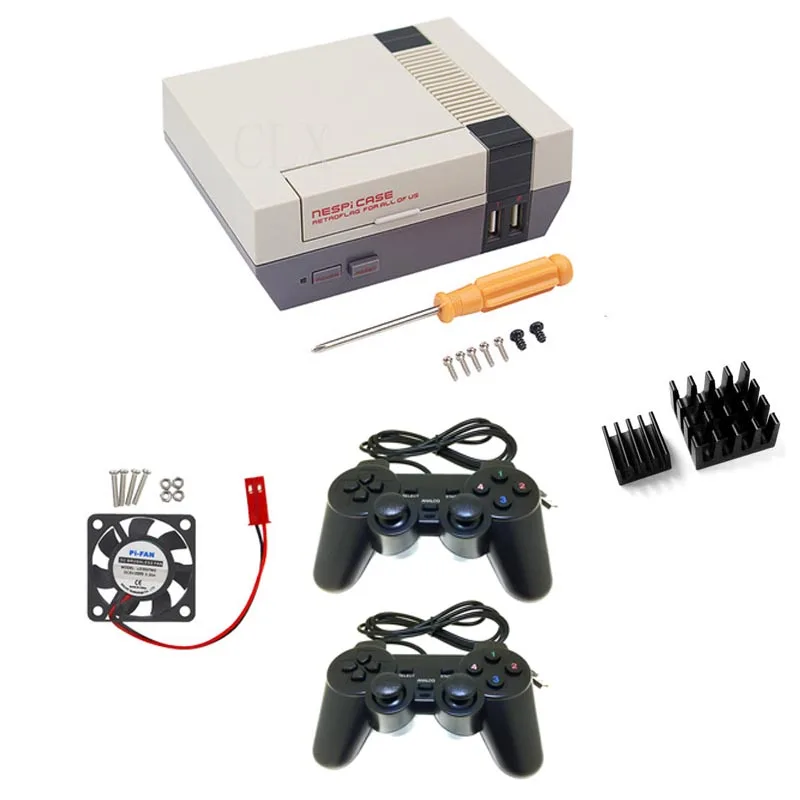  NESPi Case Raspberry Pi 3 B+ NES Retroflag Box + Fan + 16G SD Card + Game Pad Controller + Heat sin