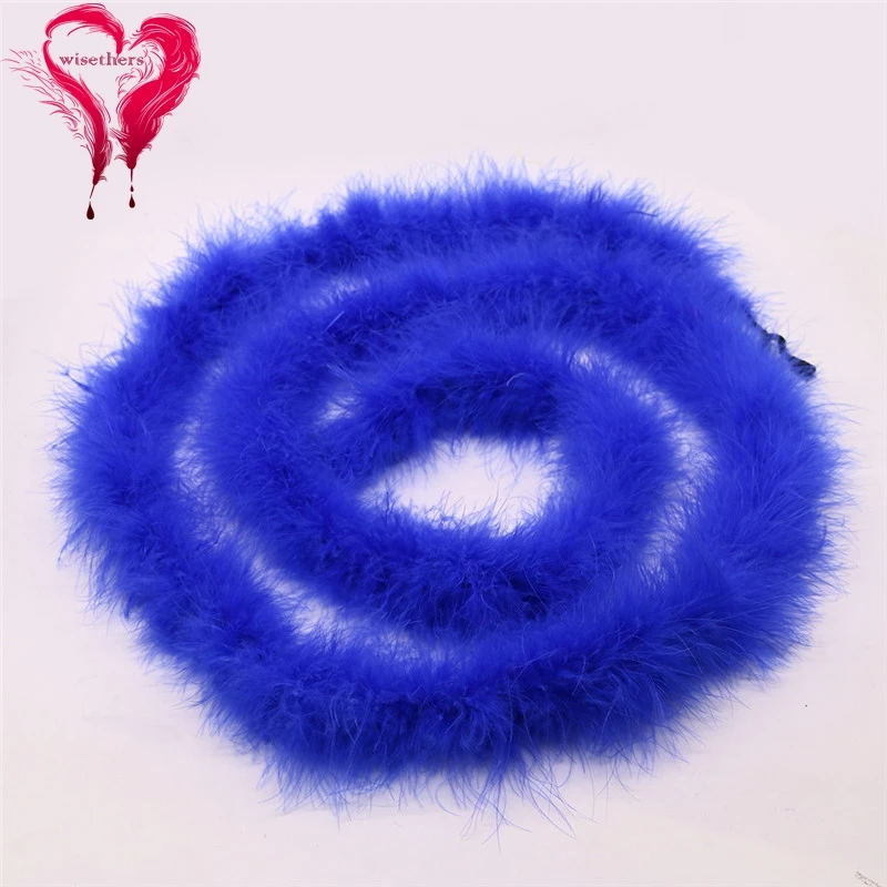 blue marabou feather boa 1