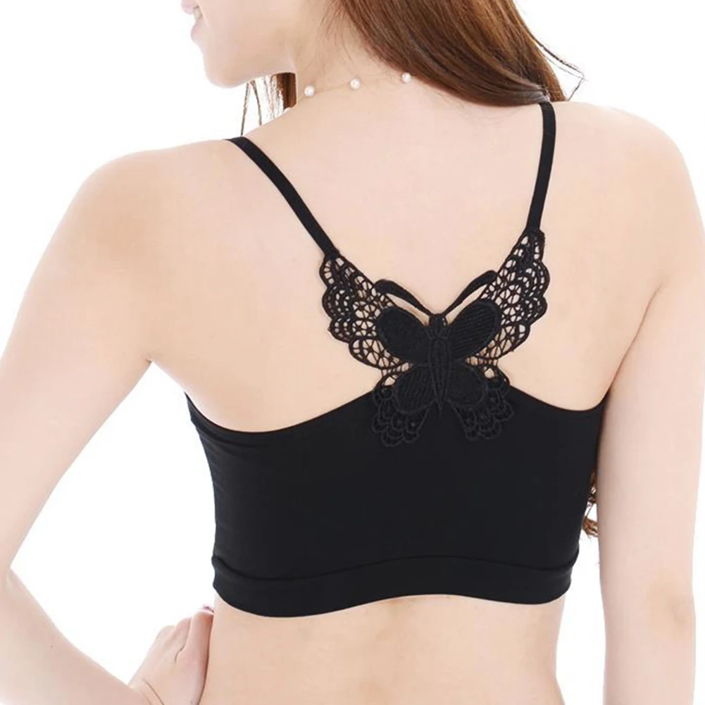 

Women Yoga Running Underwear Lace Strap Sleeveless Sports Wearing Vest Tank Crop Top