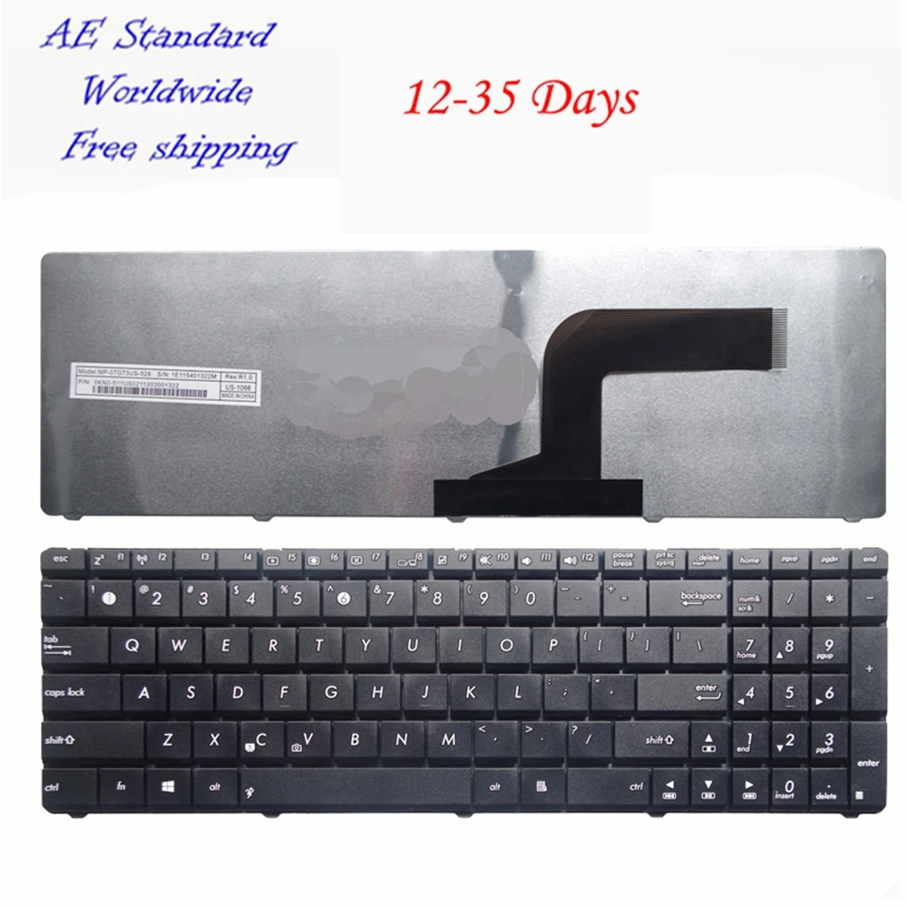 Клавиатура ноутбука США для ASUS N71Ja N71Jq N71Jv N71VG N71VN K52J N53SN N53SM новый черный английский