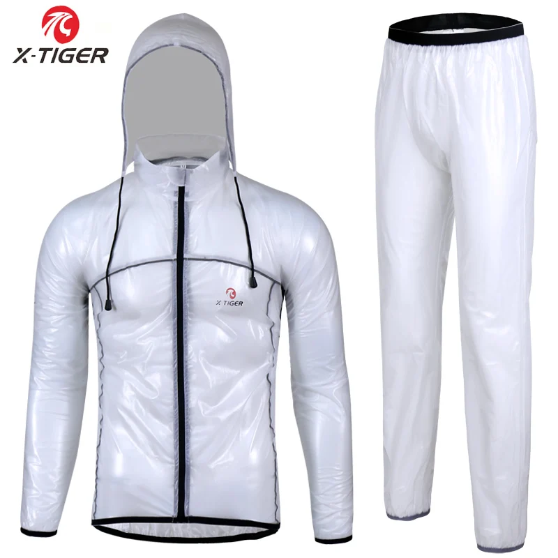 X-TIGERT Pro, плащ для велоспорта, куртка для велоспорта, Джерси, ветровка, одежда для горного велосипеда, непромокаемая, водонепроницаемая одежда для велоспорта - Цвет: Белый