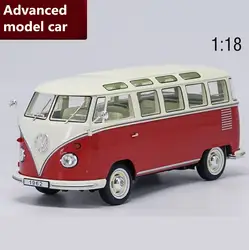 1:18 advanced сплава игрушечных автомобилей, ретро автобус Volkswagen T1 Ван 1962, литья под давлением Металл модели игрушка автомобиль, Коллекционная