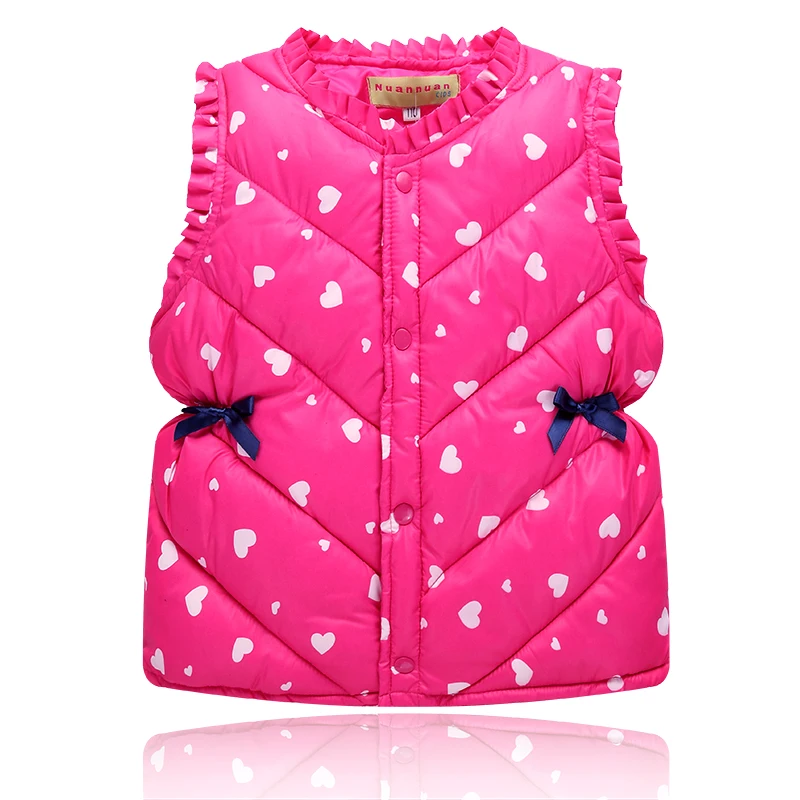 

Children Thick Vest Coats For Baby Girls Boys Autumn Winter Outerwear Jacket Cute Rose Red Warm Clothes Jackets Quality Clothing