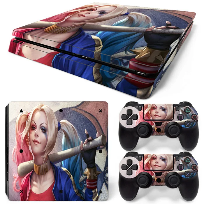 

Hot Customized Harely Quinn Design Skin Decorative Sticker Decal Cover for PS4 Slim