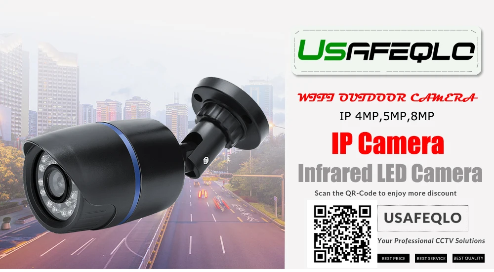 USAFEQLO H.265 SuperHD 8MP 5MP 4MP IP камера PoE 24 шт. светодиоды ночного видения 25 М камера наблюдения s Открытый P2P обнаружения движения