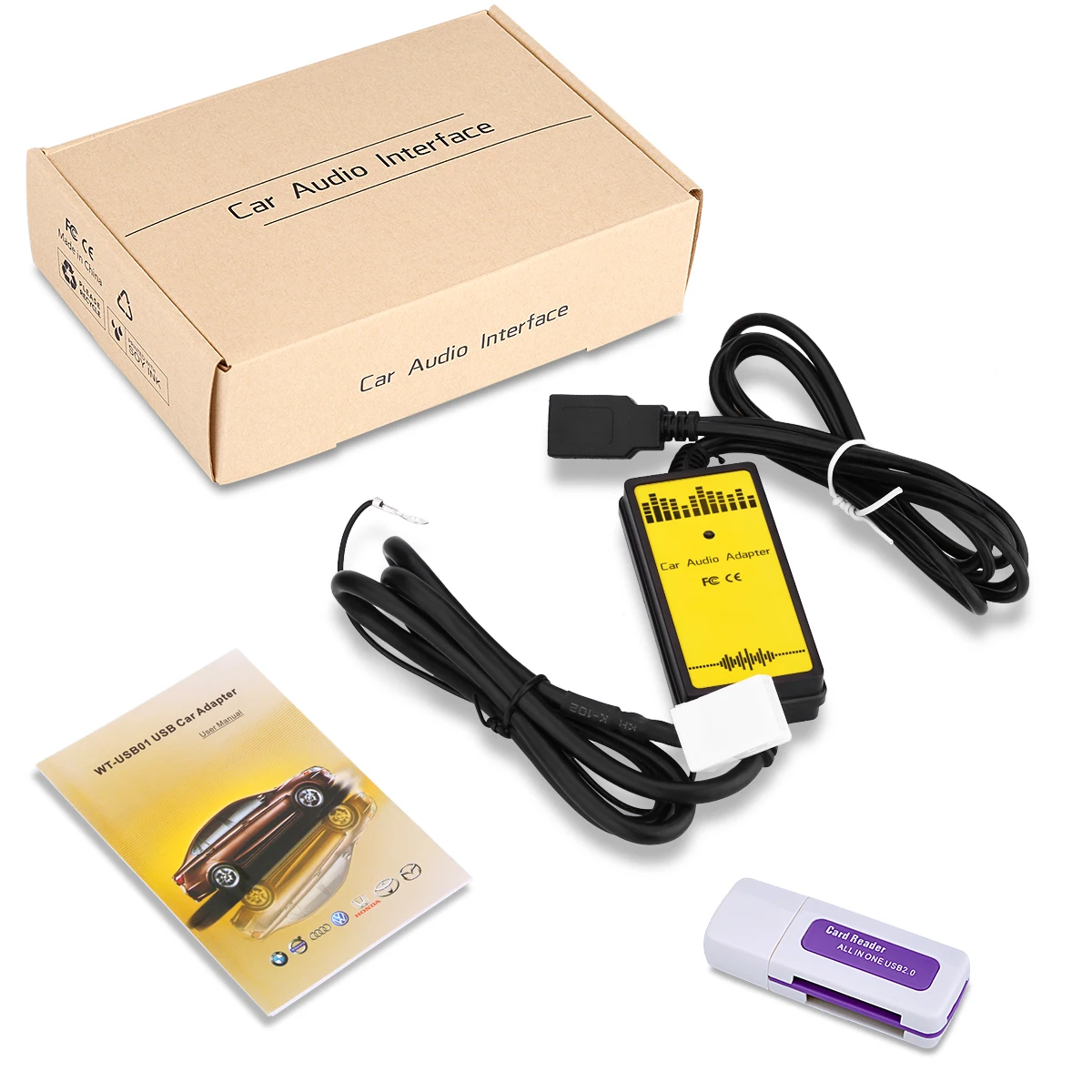 12Pin Car USB Interface Adapter MP3 Audio AUX USB SD MP3/WMA Decoder Player CD Changer for VW Polo / Skoda Octavia /AUDI A3-in Cables, Adapters & Sockets ...