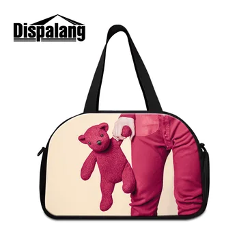 

Dispalang Toy Bear Travel Bag with Shoes Storage Large Capacity Women Travel Luggage Duffle Bag Casual Shoulder Bag Handbag