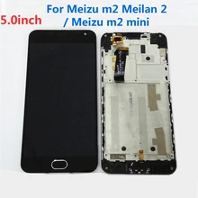 100 Warranty Frame LCD Display Touch Screen Digitizer Assembly home bottom For Meizu m2 Meilan 2