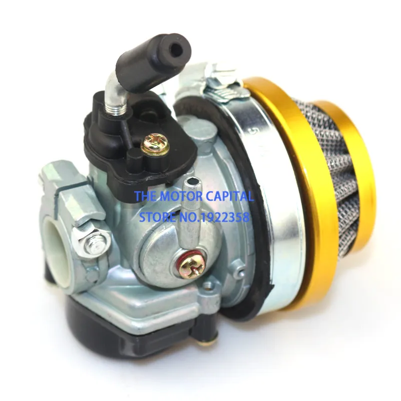 Золотой 49cc 50cc 60 66 80cc 2 тактный карбюратор воздушный фильтр подходит для