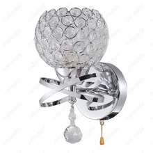 Бра на внутреннюю стену светильник хрустальный переключатель/N прикроватная лампа для чтения лобби коридора Vestibule